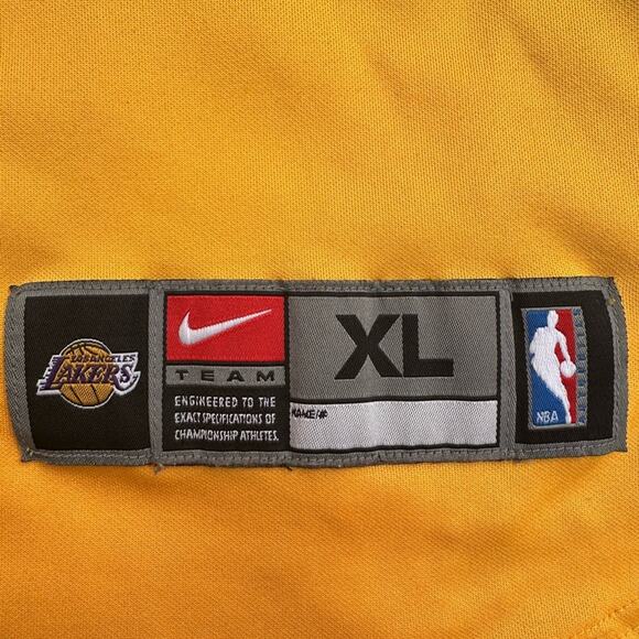 Vintage Nike Dri Fit NBA Los Angeles Lakers Y2K Warm Up Jersey Team Apparel XL - Picture 6 of 10